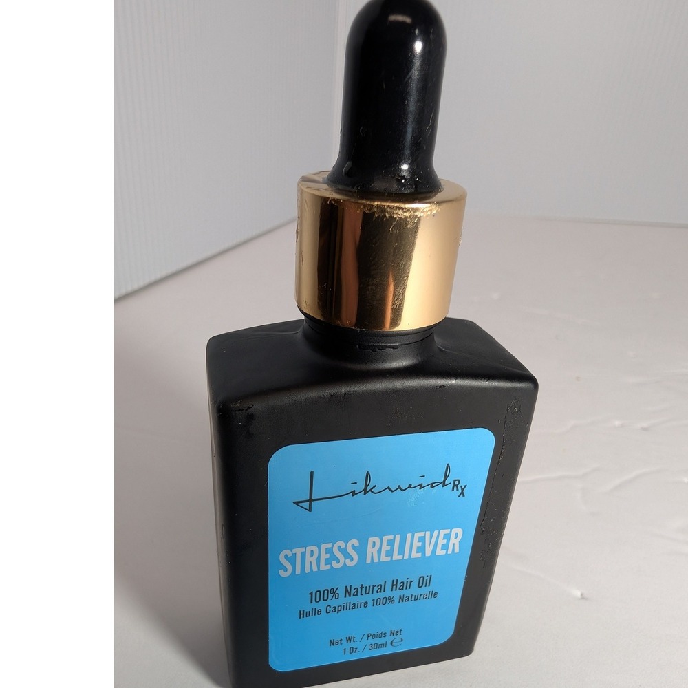 STRESS RELIVER NATURAL HAIR OIL LIKWID RX 100% 1oz 30 ml Dropper NEW